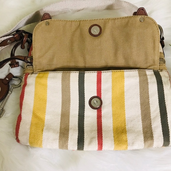 Fossil Crossbody Multiple Color Canvas Bags - Picture 3 of 8